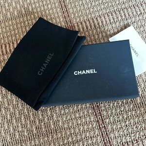 Chanel box and pouch
